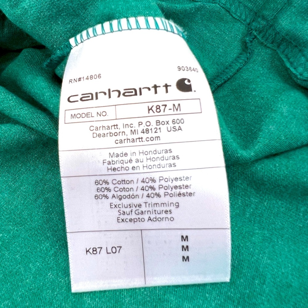 ⭐️CARHARTT💯, FOREST. GREEN, MEDIUM, LOOSE FIT, SHORT SLEEVES, T-SHIRT - Picture 12 of 14